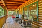 Enjoy a coffee on the covered deck